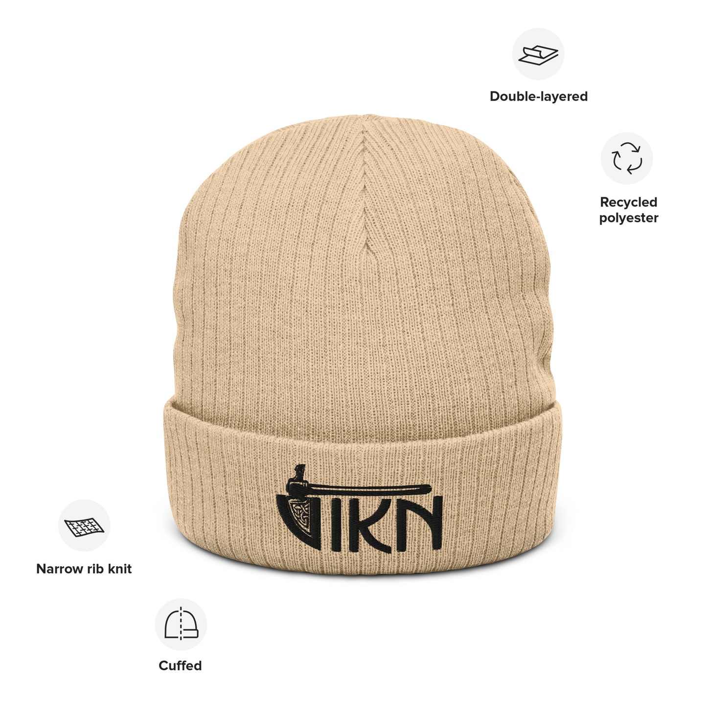 Ribbed knit beanie