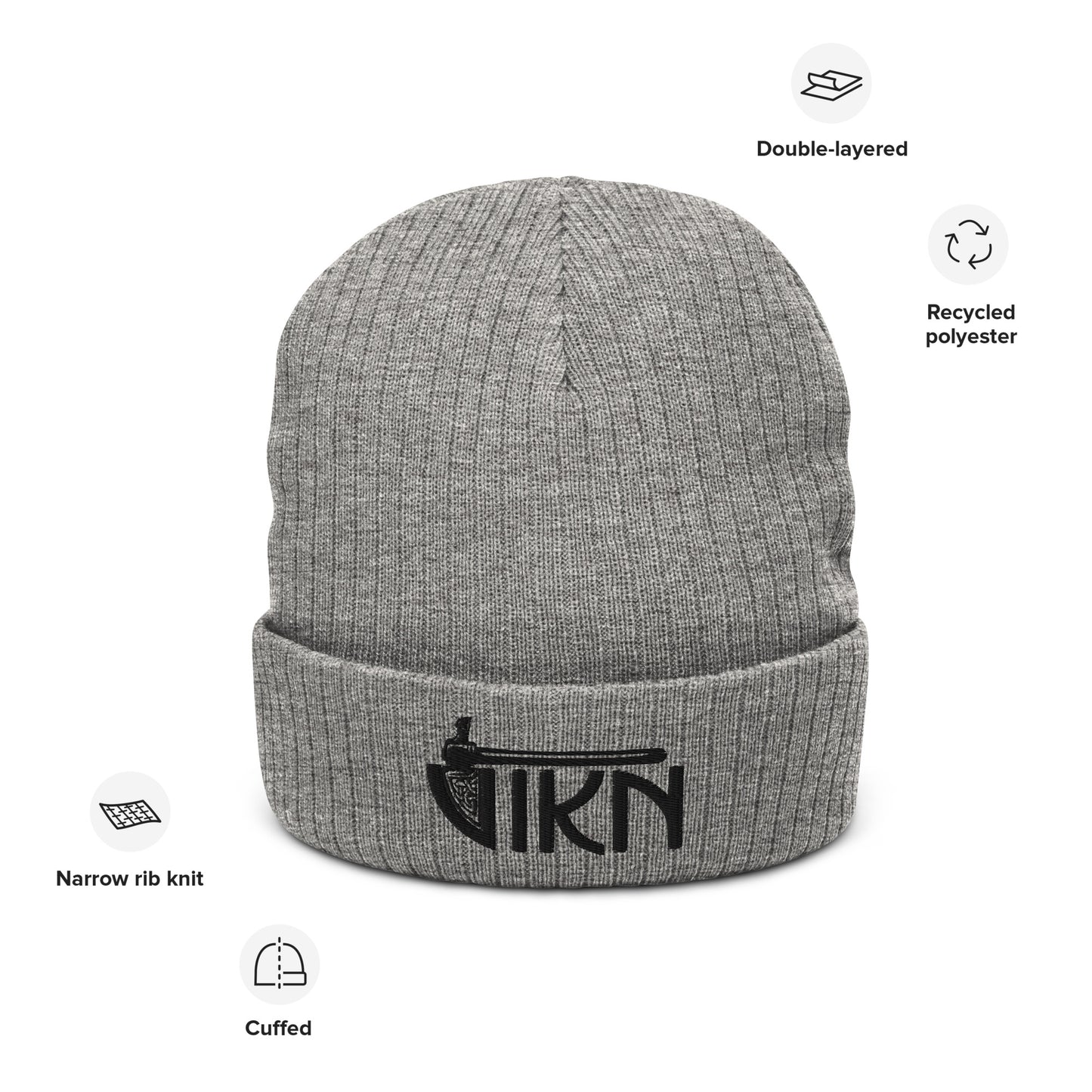 Ribbed knit beanie