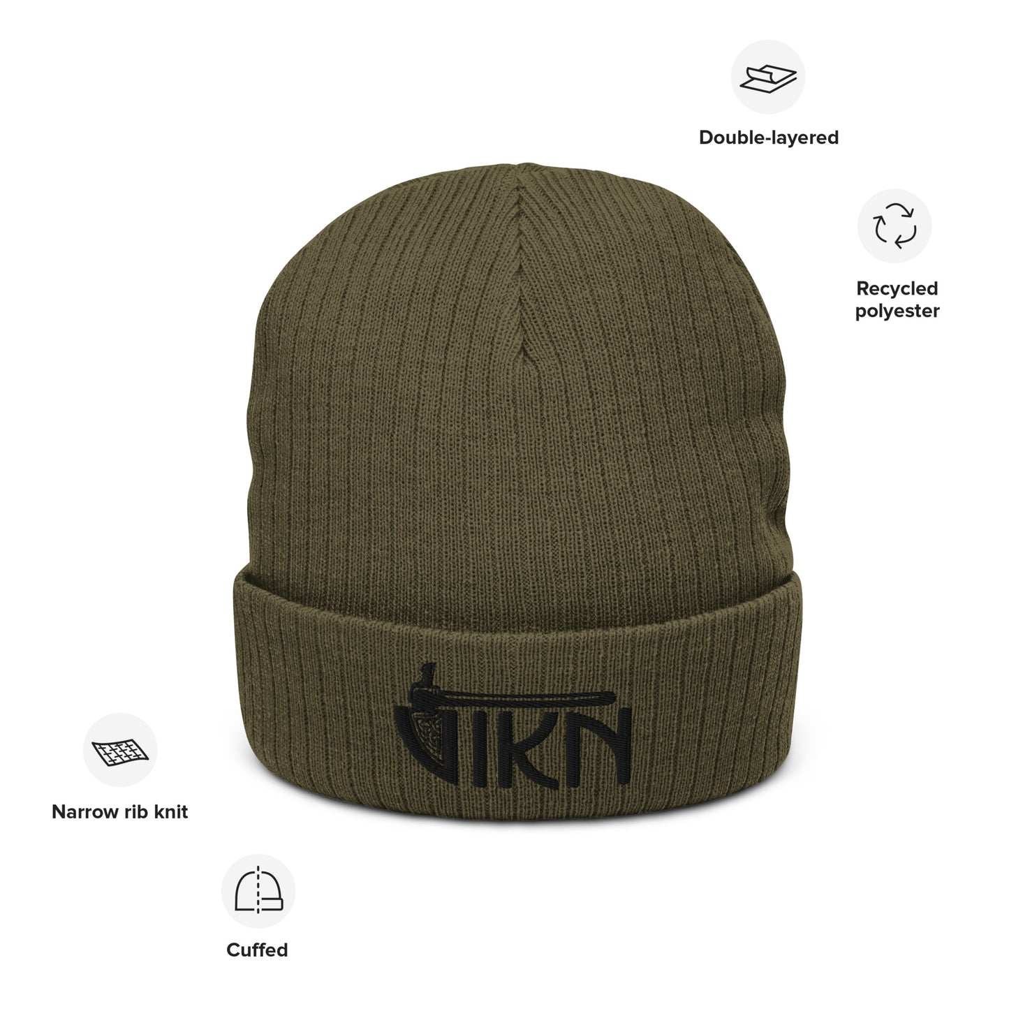 Ribbed knit beanie